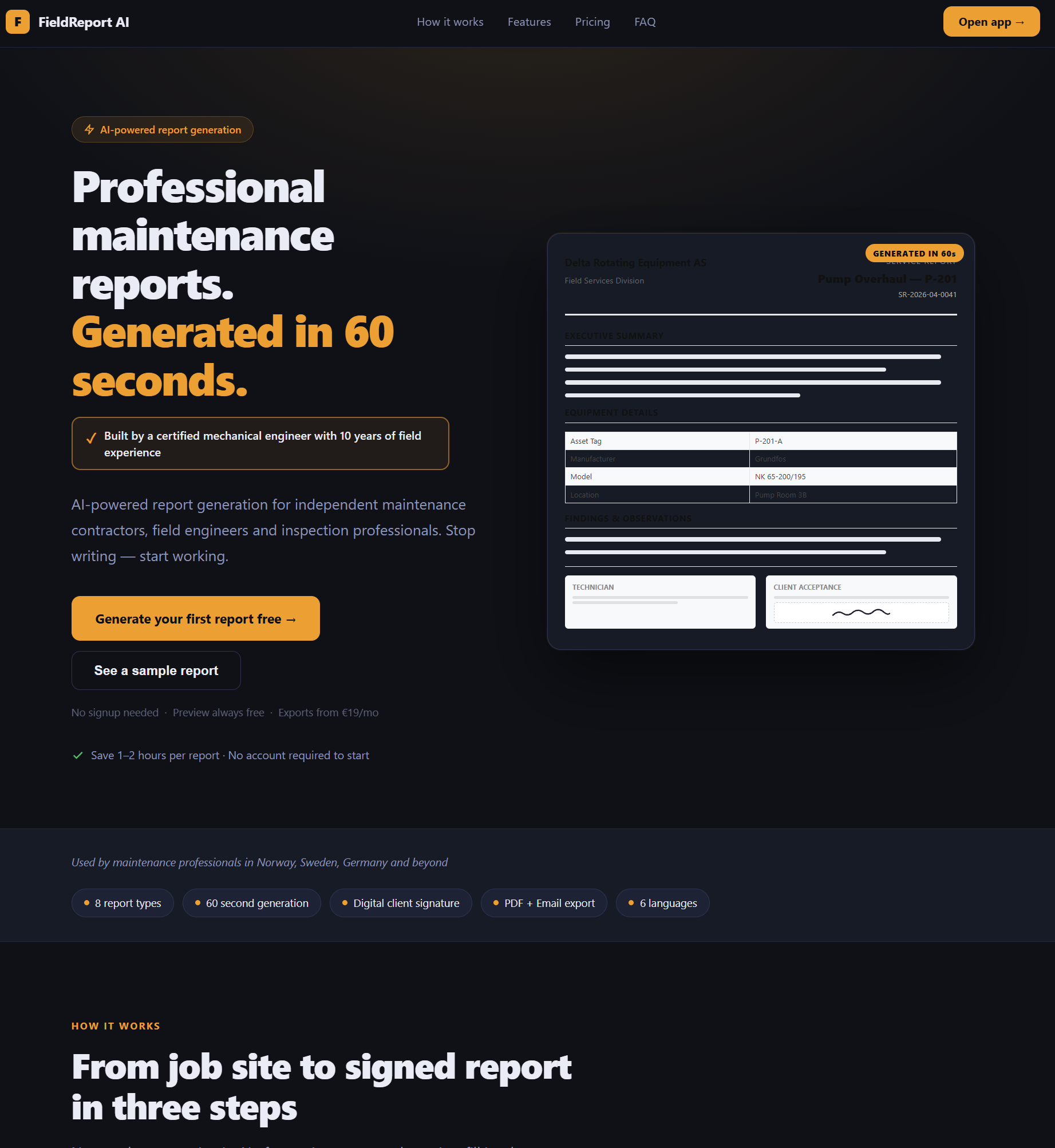 FieldReport AI